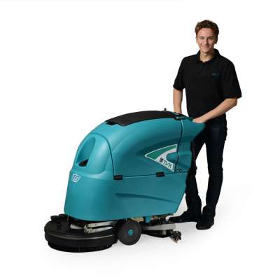 Dual-Brush Electric Ride On Type Sweeper Machine Floor Cleaning